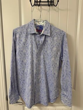 Robert Graham Blue Paisley Long-Sleeve Button-Down Shirt